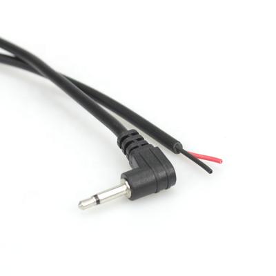 China Audio cord aux. Custom Microphone Cable 2.5mm Connector 2 Pole Right Angle for sale