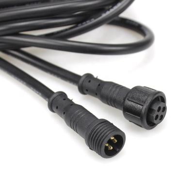 China Industrial custom M12 4PIN male to female waterproof cable for outdoor LED light ip67 for sale