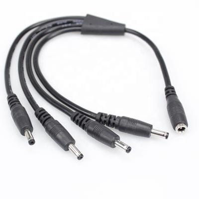 China Industrial DC 35135 Splitter 3.5 12V Transfer Cable 1 to 4 Female to Male Power Extension Socket Cords for sale