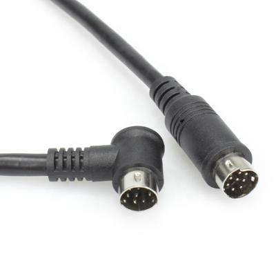 China Multimedia OEM Factory Elbow 8 Pin Mini Din Cable Male To Male For S Video Home Theater for sale