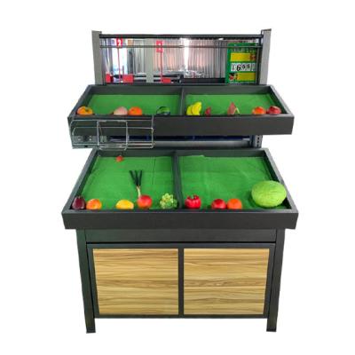 China Movable supermarket vegetable and fruit rack for sale