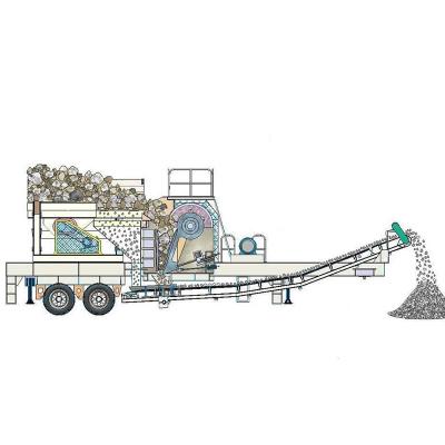 China China Heavy Construction Waste Mining Concrete Mobile Jaw Crusher Equipment for sale