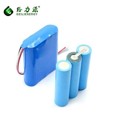 China Small Size Rechargeable Toys High Capacity Li-ion Battery 3000mah 12v 18650 Battery Pack for sale