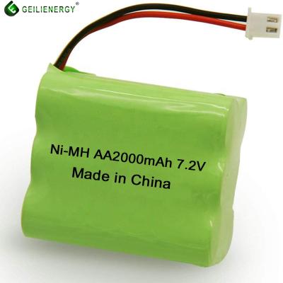 China Environmental Friendly NiMH Battery NI-MH AA 2000mAh 7.2V Hybrid Battery for Security System Alarm for sale