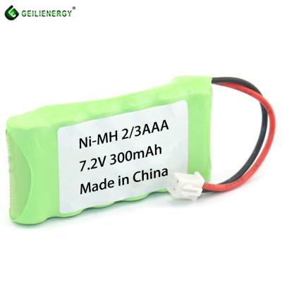 China Toys 7.2v nimh battery NI-MH 300mAh 2/3AAA rechargeable battery 7.2V for machine tool for sale