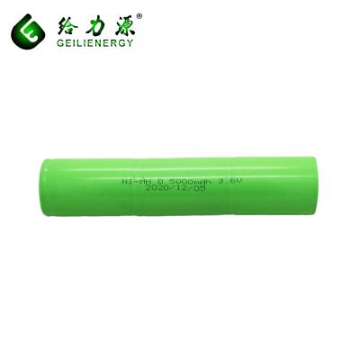 China toys Geilienergy d size battery 3.6v 5000 mah light battery 3.6v nicd Ni-MH battery pack for flash light for sale