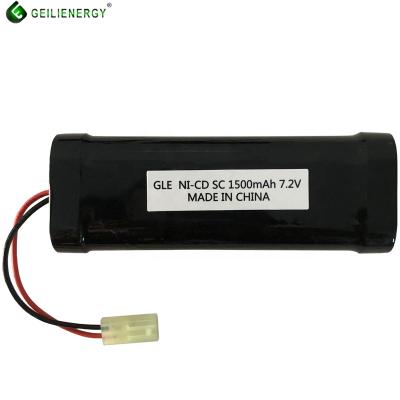 China Toys 1500mAh 7.2v nicd submarine c 1.2v battery cells rechargeable battery for rc toy cars for sale