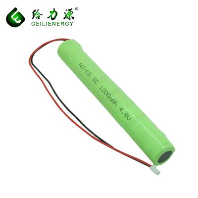 China Emergency Light 4.8V Battery Pack NI-CD SC 1200mAh Rechargeable Battery for sale