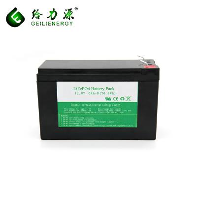 China Toys 2000times life time lifepo4 battery 12.8v 6ah battery 76.8Wh 32700 cells for sale