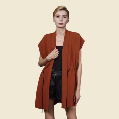 China Hot Selling Creative Cardigan Breathable Poncho Shawl Women Sleeveless Style Ladies Sweater for sale