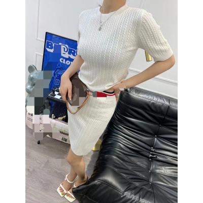 China M Brand Quality Casual Elegant Breathable Two Pieces Suits Skirts Office Sets Women Ladies Ladies Suits For miumilly for sale