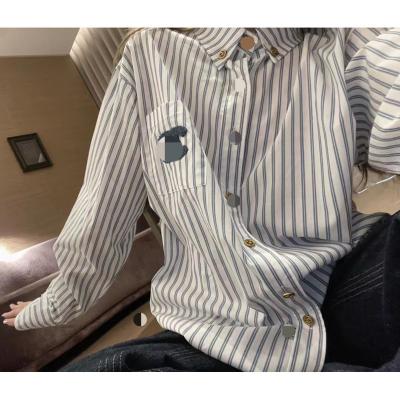 China Brand C Breathable New Design Shirts Stripe Wear Summer Top Long Sleeve Clothing For CHANEELLY for sale