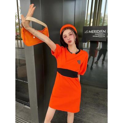 China Brand P Anti-wrinkle New Solid Color Women's Hot Sale Pleated Dresses For Pradlly for sale