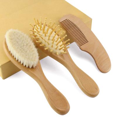 China Wooden Baby Shampoo Comb Airbag Comb Massager Hairdressing Comb Hairbrush Baby Shampoo Brush Baby Kids Children Wool Hair Comb for sale