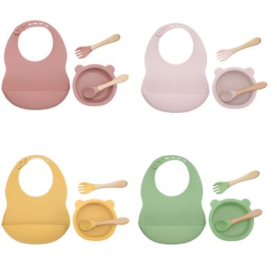 China 2021 Eco-freindly Amazon Bebe New Shop Shower Spoon Fork Baby Bib Bowl Custom Logo Born Gift Product Silicone China Supplies Stuff for sale