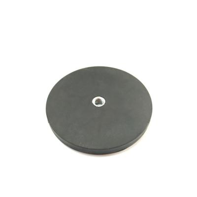 China Milled Industrial Magnet Super Strong Rubber Pot Magnet for sale