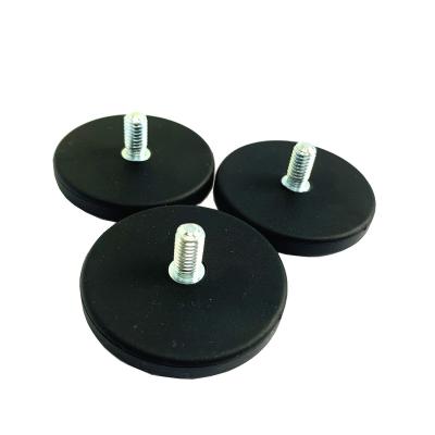 China Industrial Magnet Factory Price Pot Magnet With Rubber Coating for sale