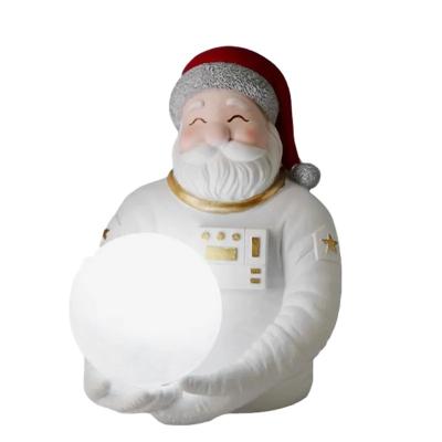 China Christmas Party Decoation 3D Resin Santa Astronaut Night Light Desktop Ornaments Merry Christmas Decoration for Home Birthday Party for sale