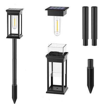 China Modern Outdoor Lawn Decoration Solar Lawn Light Decoration Garden Hollow Lawn Lamp Outdoor Solar Garden Pathway Waterproof LED Light for sale