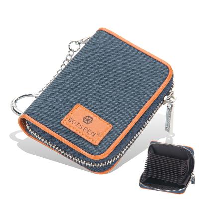 China Waterproof Credit Card Wallet Zipper Card Case Holder for Men Women RFID Blocking Key Chain  Wallet for sale