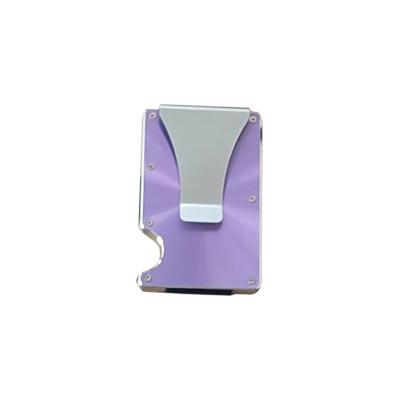 China Fashion Custom OEM Slim Metal Credit Card Holder RFID Mens Credit Card Wallet Aluminum Business Card Holder for sale