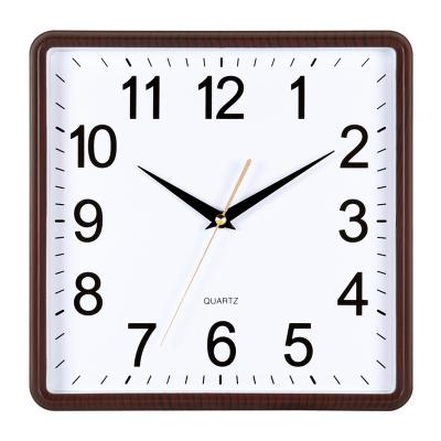 China Classic Minimalist New Products Simplicity Square Customized Logos Pointer Quartz Clocks Wall Clocks Living Room Office Hotel Cafe for sale