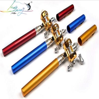 China Portable Carbon HONGXIANG Pocket Aluminum Pen Shaped Telescoping Fishing Rod for sale