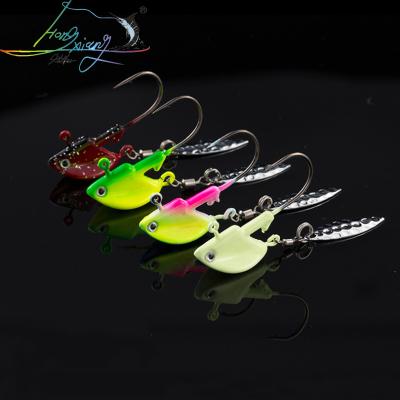 China New Arrival Metal Mini VIB With Spoon Fishing Lure Winter Ice Lure Fishing Tackle Crankbait Vibration Spinner HOOK for sale