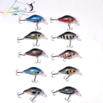 China Mini Fishing Crankbait Wobbler Wobbler Topwater Bait ABS Plastic Fishing Lure Artificial Hard Crank Fishing Tackle for sale