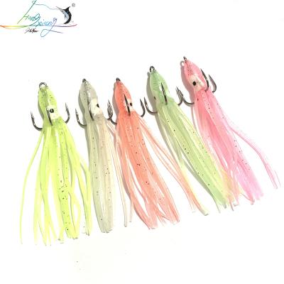 China 2020 New Soft ABS Plastic Squid 10pcs Edges Fishing Lures Wobblers For Fishing Jigs Head Silicone Shad Artificial Bait for sale