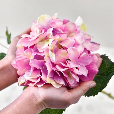 China Cheap Colorful Wedding Decoration Beautiful Hydrangea Artificial Silk Flowers for sale