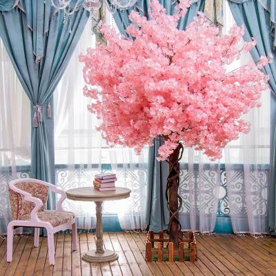 China Fiberglass+Galvanized Steel Beautiful Artificial Trees For Outdoor Wedding Artificial Plants And Tree Silk Flower Cherry Blossom Trees for sale