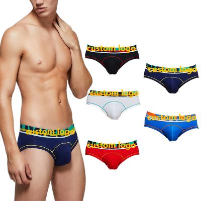 China Brand new u brand identification solid color men's underwear low waist briefs young men breathable simple sexy custom modal sports underwear for sale