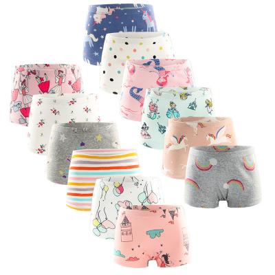 China 2022 Breathable European and American girls cotton boxer shorts kids cotton boxer shorts baby girls cartoon underwear custom made for sale