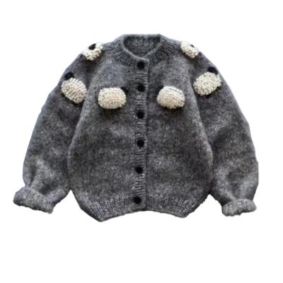 China Baby 100% Jacquard Jacquard Yarn Retro Animal Kids Soft Hot Sale Cotton Yarn WITH Organic Cardigan Made With Sweater Coat for sale