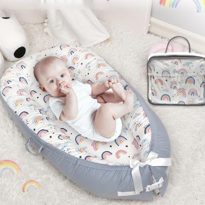 China Baby Hutch Anti-static Newborn Infant Portable Bedding Set Nest Newborn Soft Breathable Organic Cotton Bionic Play Sleep Bed for sale