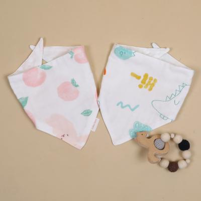 China Hot Sale Washable Baby Infant Burp Cloth Bibs Print Saliva Towel Neckerchief for sale