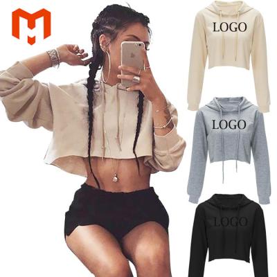 China OEM Logo Latest Design Lady Pullover Hoodies Women QUICK DRY Long Sleeve Crop Top for sale