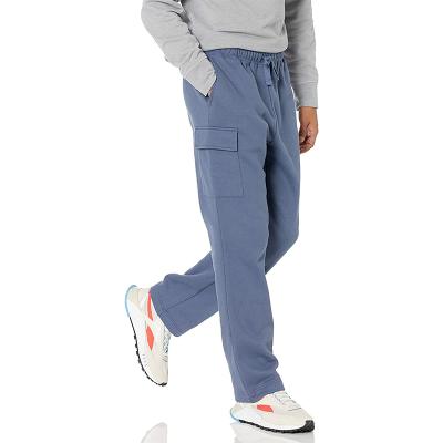 China Soft Anti-Wrinkle Fleece Cargo Pants Running Joggerbukser Fitness Pants With Side Pockets Gym Sports Organic Cotton Pants for sale