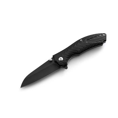 China New Design Non-variable All Folding Black Aluminum Knife Survival Handle Design Camping Tactical Knife for sale