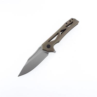 China Non-variable OEM Design Unique G10 Handle Outdoor Tool Knives Camping Tactical Folding Knife for sale