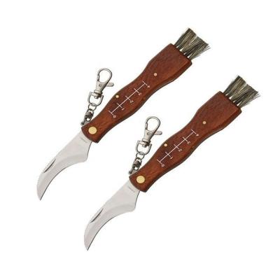 China Hot Selling Popular Non-variable Brush Key Chain Pruner Handle Mushroom Wooden Knife for sale