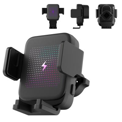 China Powerful And Versatile Magsafe Car Mount Charger RGB Light Display for sale