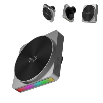 China Black Technology Iphone Wireless Charger With 9-Color Ambient Light Projection And 15W Fast Charging For Cars for sale