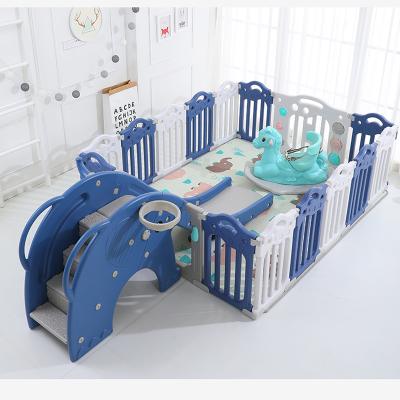 China Retractable Baby Fence Indoor Folding Plastic Game Anti-UV Eco-Friendly for sale