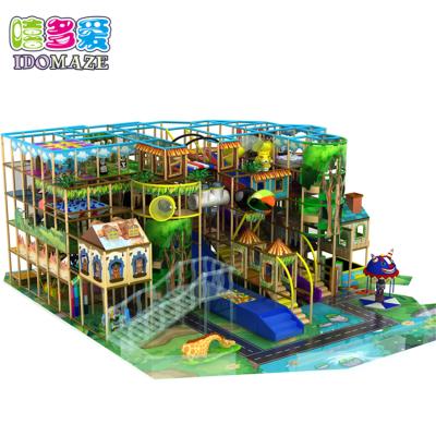 China Forest Kids Indoor Playground Equipment Jungle Farm Theme Plastic Primitive Playground for sale