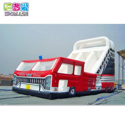 China Eco-Friendly PVC Canton Commercial Truck Giant Inflatable Bouncy Castles With Slide for sale