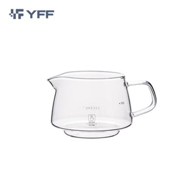 China Sustainable Thermostable Glass Sharing Pot V60 Filter Cup Hand Brew Coffee Pot for sale