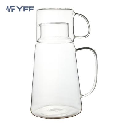 China Restaurant 1600ml BPA Juice Water PC Wine Decanter Viable Free Plastic Household Carafe Decanter Jug for sale