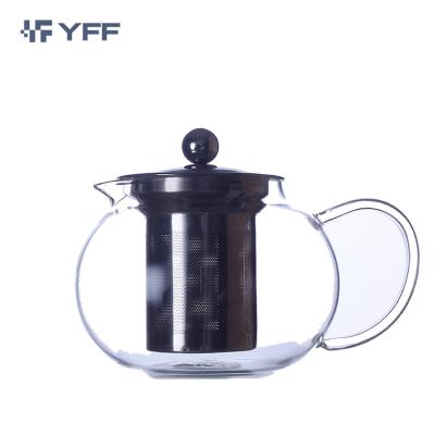 China Transparent Heat Resistant Clear Teapot Eco-Friendly Sustainable Borosilicate Glass for sale